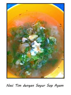 Foto resep Mpasi 11+ Nasi Tim dengan Sayur Sop Ayam