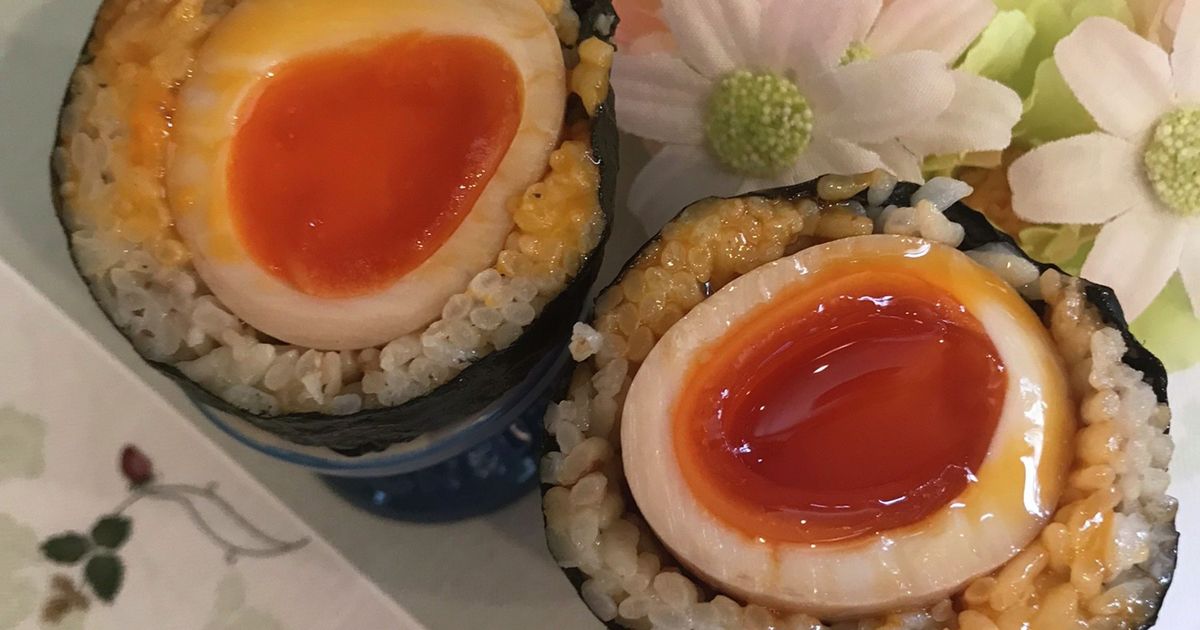 Scotch Egg Style Rice Balls With Seasoned Eggs Recipe by こつゆ514