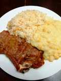 TBone a la parrilla, Papasa de Maíz & Arroz de Zanahorias y Apio