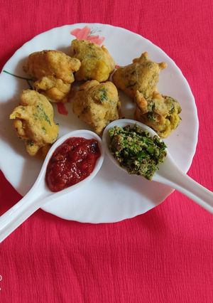 મેથી અને પાલકના ભજીયા(Methi-palak pakoda recipe in Gujarati) રેસીપી મુખ્ય ફોટો