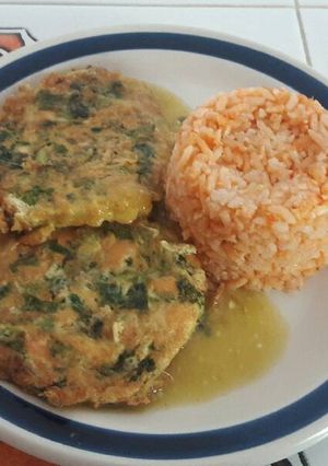 Una foto de Tortitas de cilantro y pollo