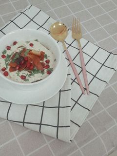 صورة لوصفة فتة ورق العنب
