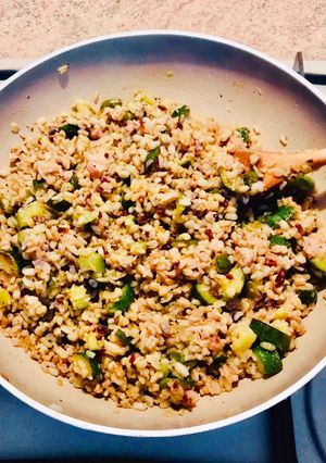 Foto di Farro con zucchine e tonno