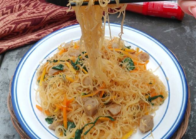 Cara Masakan Resep (203) Bihun Goreng Bakso