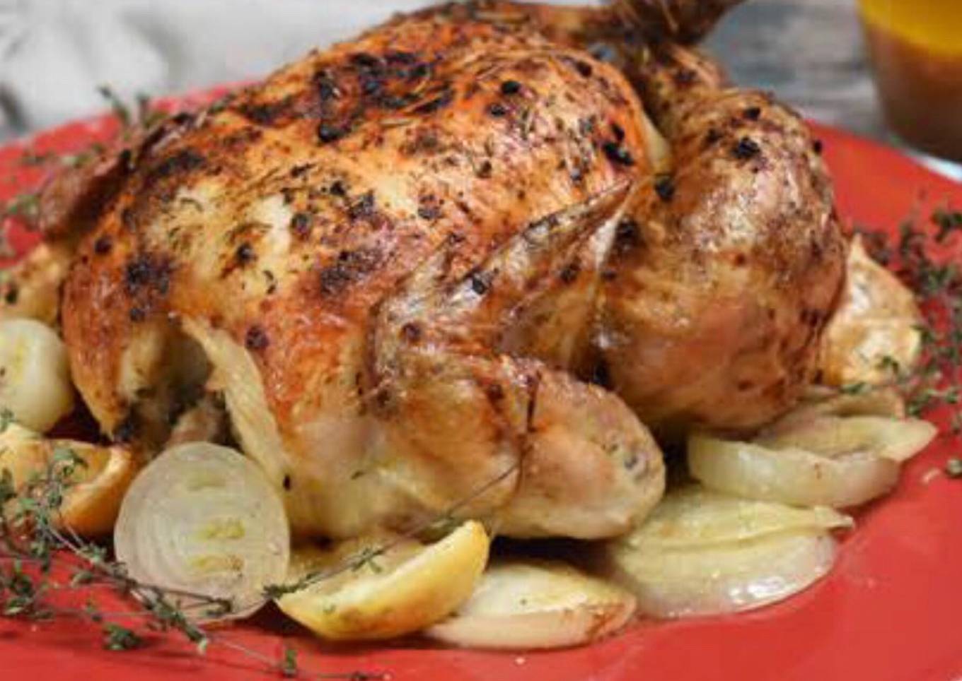 Pollo asado al limón