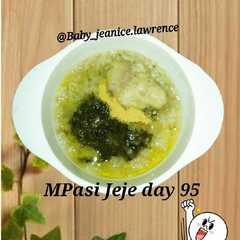 A picture of MPasi 9m+ Bubur bawal+bayam merah.