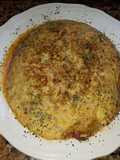 Tortilla de repollo con jamón serrano