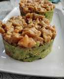 Tartar de filete de salmón y aguacate con cuscús