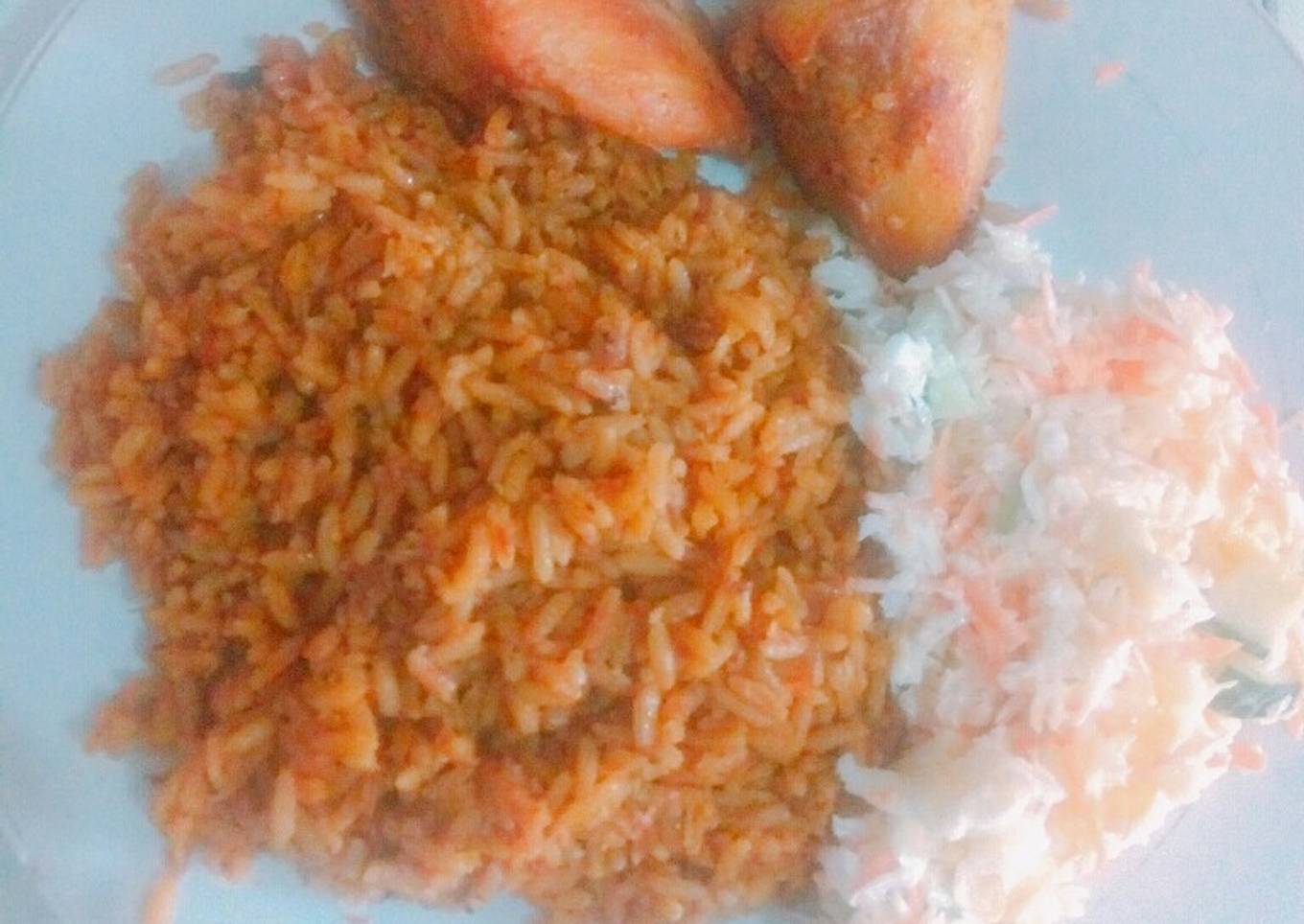 Jollof rice, coleslaw & chicken