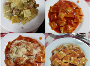 Una foto de Ravioles caseros con espinaca y champiñones