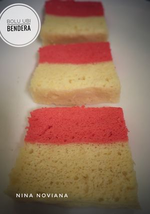 Foto resep Bolu Ubi BENDERA #indonesiamemasak