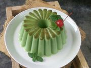 Gambar puding matcha