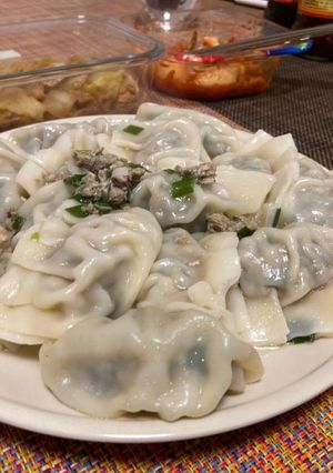 A picture of Chinese Style Boiled Dumplings (Sủi cảo luộc kiểu Trung Quốc).
