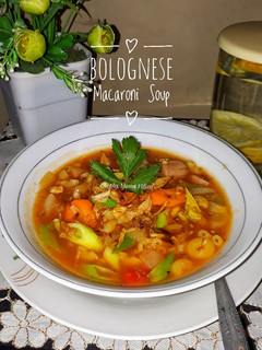 Foto resep Bolognese Macaroni Soup