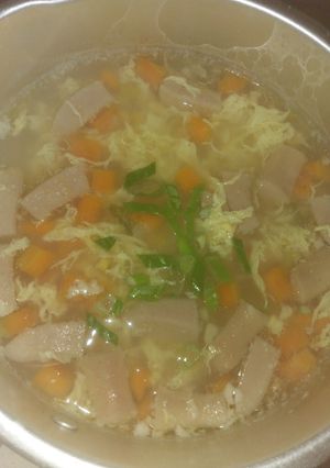 Foto resep Sop jagung telur pelangi