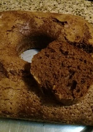Una foto de Torta con flan de chocolat