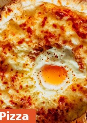 A picture of Simple Baked Egg Breakfast Pizza Recipe.