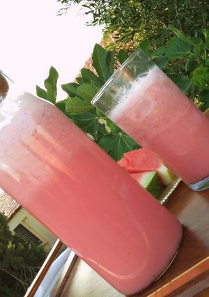 صورة لوصفة عصير البطيخ الاحمر🍉🍋🍹