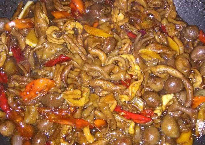 Resep 7. Tumis usus ayam pedas manis yang Lezat Sekali