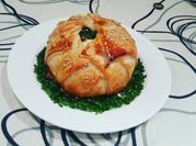 Una foto de queso camembert