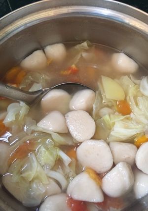 Foto resep Sop sopan bakso
