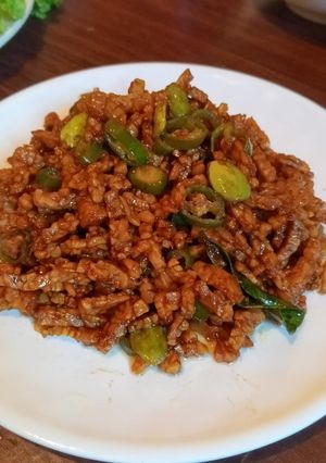 Foto resep Orek Tempe Cabe Hijau Petai
