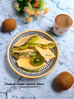 Foto resep French crepe cream kiwi