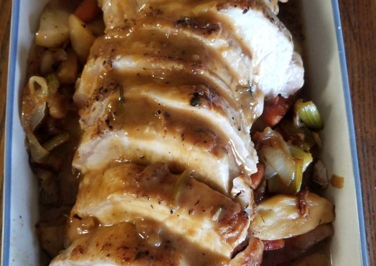 The Simple and Healthy Roast Pork Loin with Apples