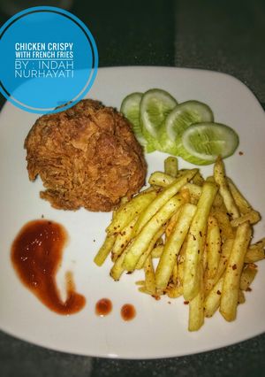 Foto resep Fried chicken with French fries super gampang