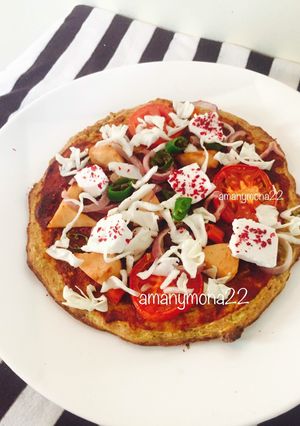 صورة لوصفة بيتزا الكوسه الصحيه