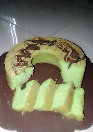 Foto resep Bolu pandan 2 telur super lembut (metode All in one)