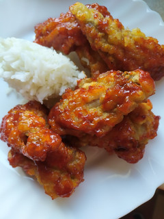 Koreai édes-csípős ropogós csirkeszárny recept fotója