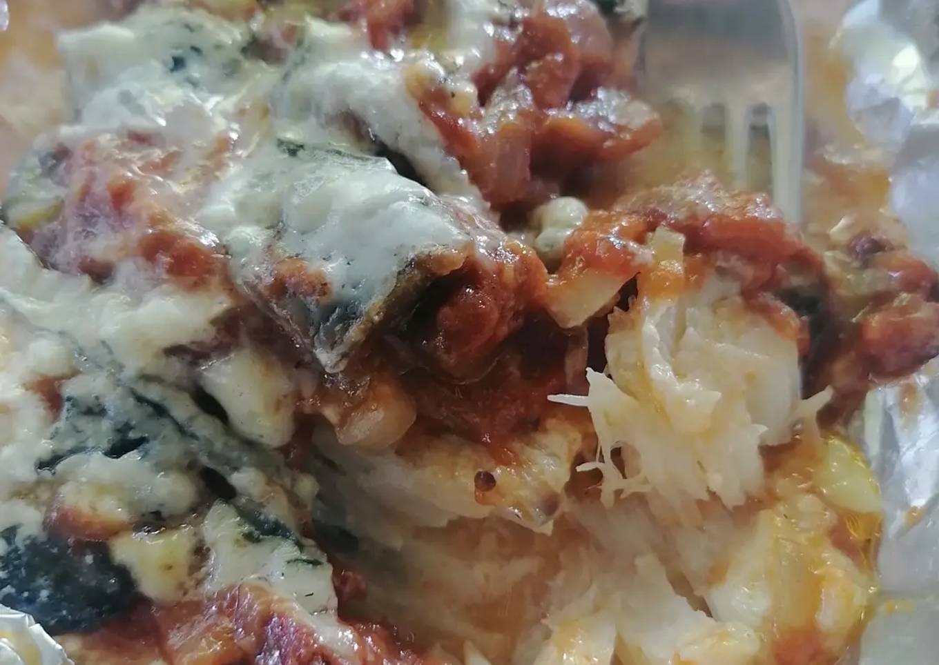 Papillote de cabillaud à la ratatouille et gorgonzola au bbq