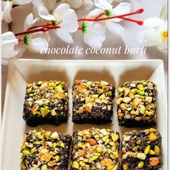 A picture of Chocolate Dryfruits Burfi.