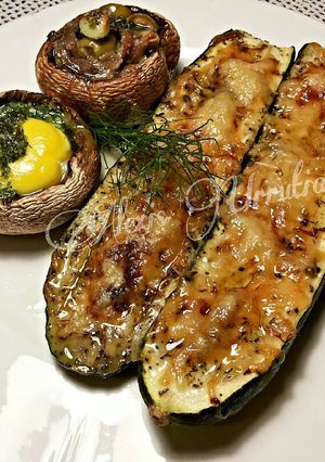 Foto principal de Calabacines a la mediterránea, gratinados con queso emmental