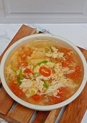 Foto resep Sup Tomat Telur (Tan Hua Tang)