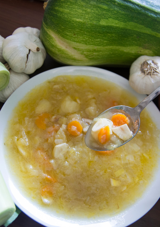 Una foto de Porrusalda con calabaza