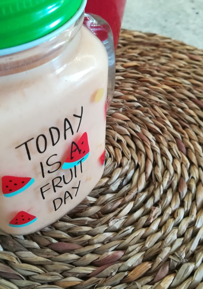 Una foto de Batido de naranja y yogurt