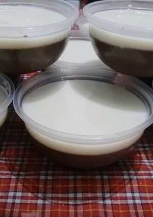Foto resep Puding coklat vla vanila