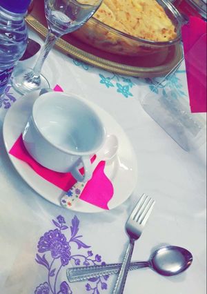 صورة لوصفة معكرونة البشاميل 🌸