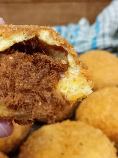 Foto resep Roti goreng curry isi abon (tanpa telur)