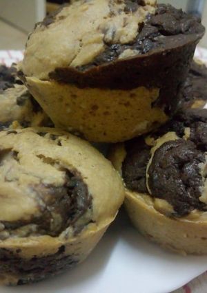 A picture of Marbled Chocolate Banana Muffins.