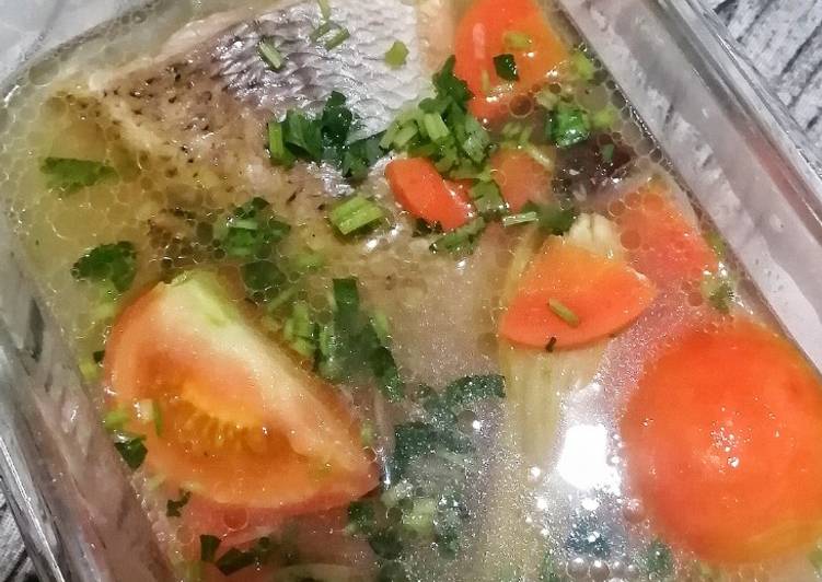 Resepi:  Sup ikan merah  Lazat