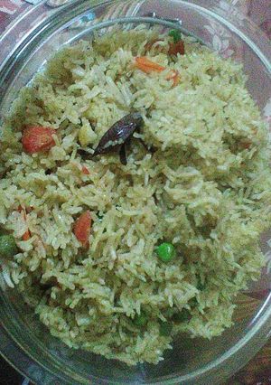 A picture of Vegetables biryani.
