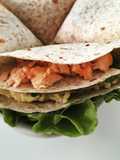 Salmon Guacamole Folded Burrito
