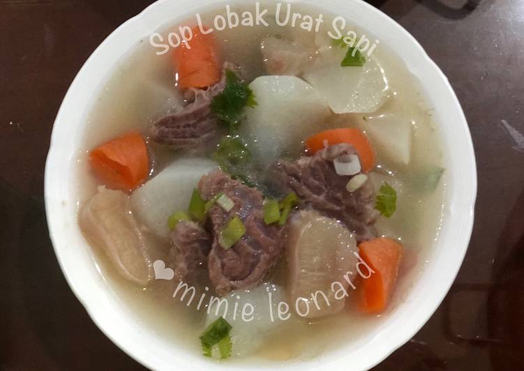 Sop Lobak Urat Sapi