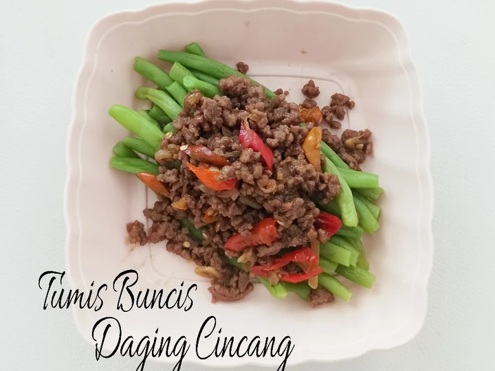 Langkah Mudah untuk Menyiapkan Resep  Tumis Buncis Daging Cincang yang Bisa Manjain Lidah, Enak