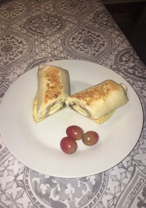 A picture of Low calories egg burrito.