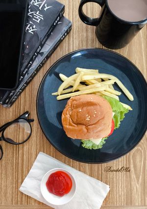 Foto resep Chicken Cheese burger ala cafe