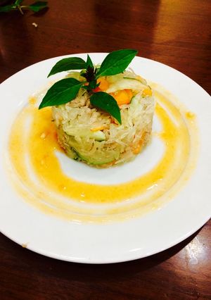 Hình của món Gỏi bưởi chay.